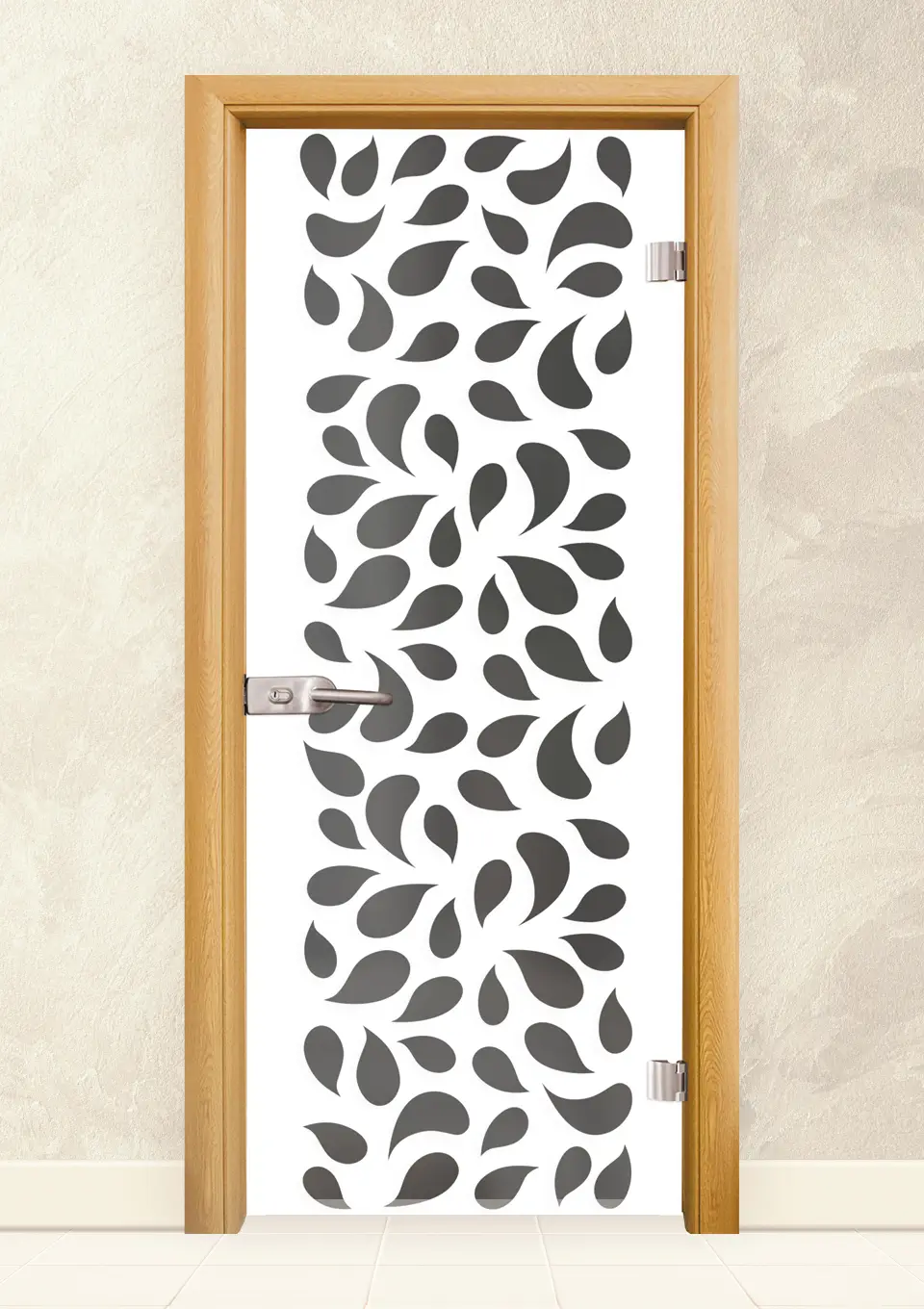 Стъклена интериорна врата Print G 13-1, Светъл дъб
