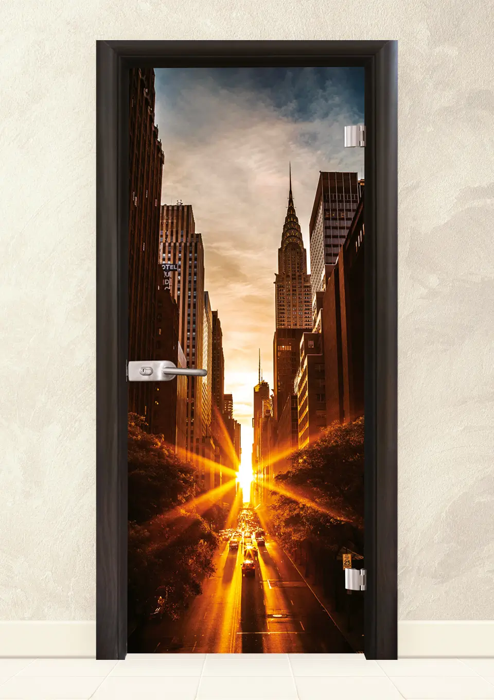 Стъклена интериорна врата Print G 13-18, Венге