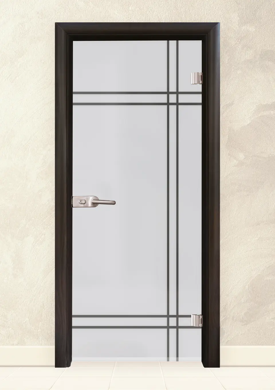 Стъклена интериорна врата Sand G 13-8, Венге