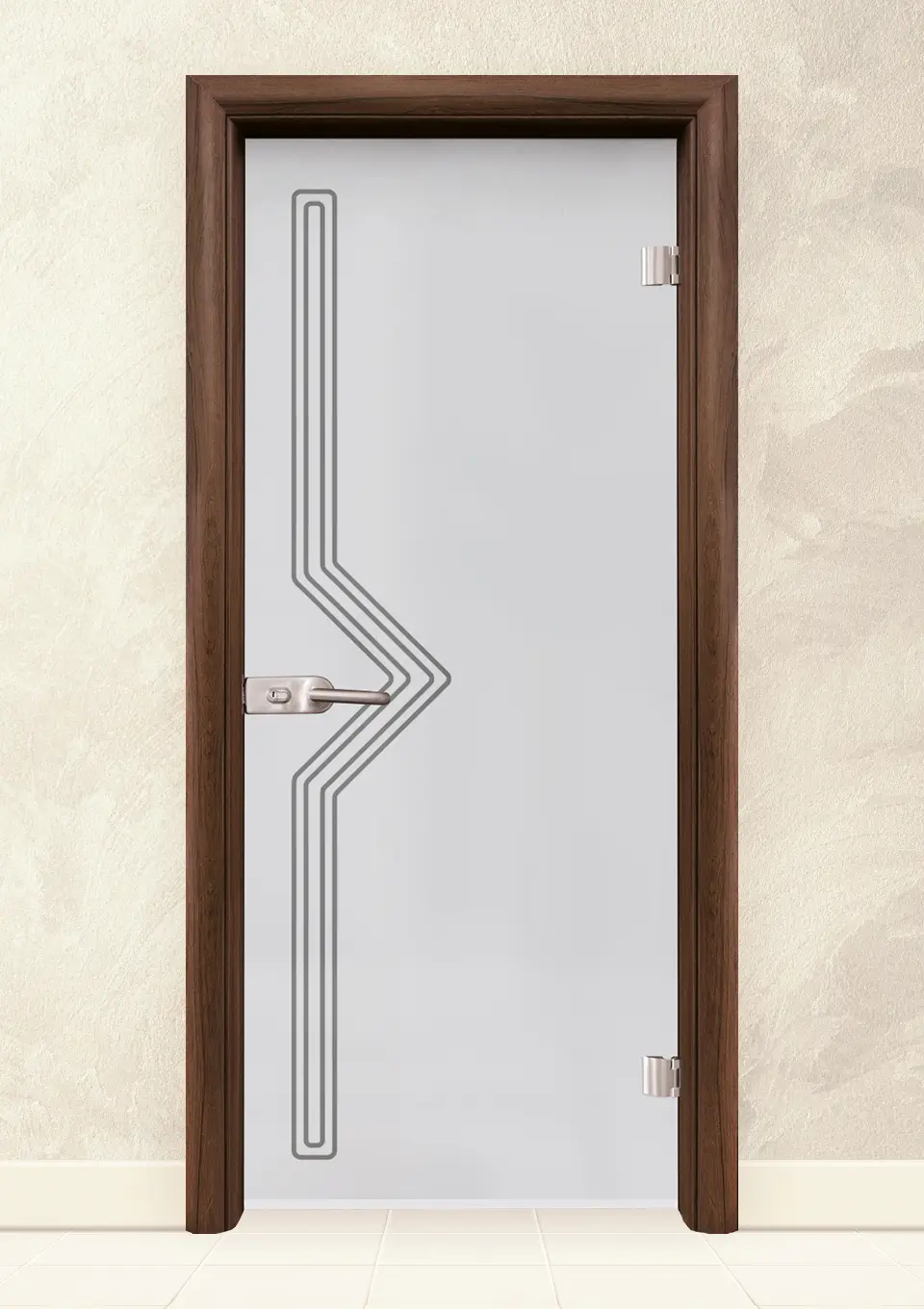 Стъклена интериорна врата Sand G 13-9, Орех