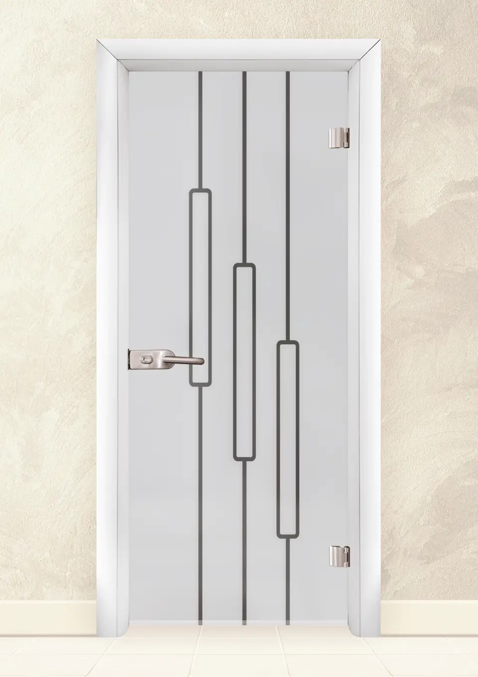 Стъклена интериорна врата Sand G 14-11, Бяла
